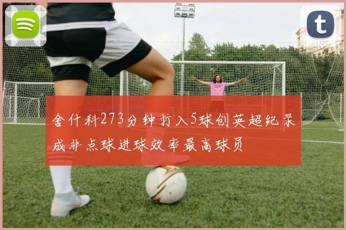 舍什科273分钟打入5球创英超纪录成非点球进球效率最高球员